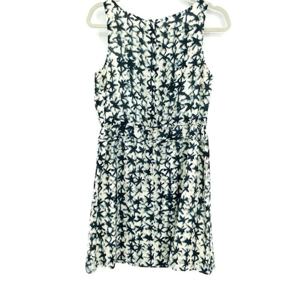 J. Crew Blue Stars Layered Silk & Cotton Blend Midi Dress Size 4 - Picture 3 of 14